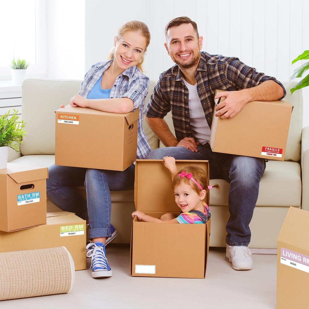 1762 300 pcs Home Moving Labels,5 Pre-Printed Color-Coded Coding Labels - Picture 7 of 8